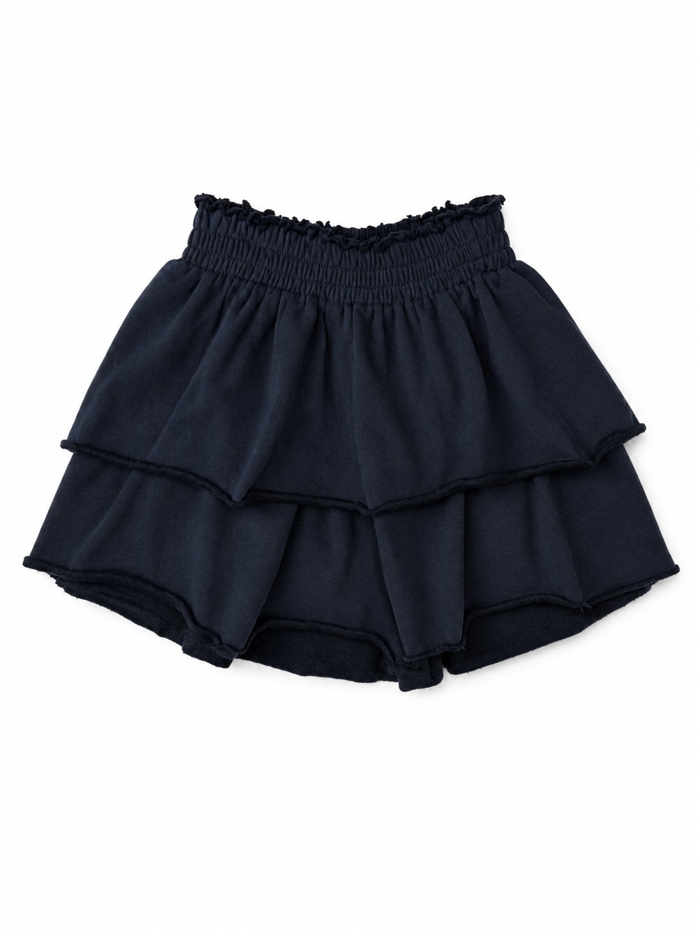 Hem & Thread Navy Blue Tiered Mini Skirt